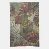 Linge De Cuisine Boho tropical monstère feuille de palmier 70's été (Vertical)