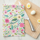 Linge De Cuisine Boho Whimsical Rosier rose (Quart Plié)