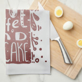 Linge De Cuisine Boire Café Manger Gâteau (Quart Plié)