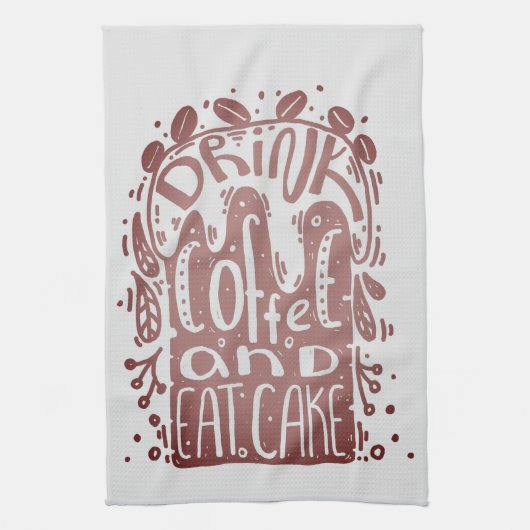 Linge De Cuisine Boire Café Manger Gâteau (Vertical)