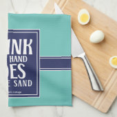 Linge De Cuisine Boire Dans Ma Citation Main Plage Côtière Nautique (Quart Plié)