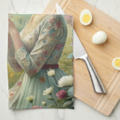 Linge De Cuisine Boire du thé dans le jardin (Quart Plié)