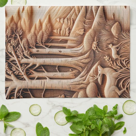 Linge De Cuisine Bois (Plié)