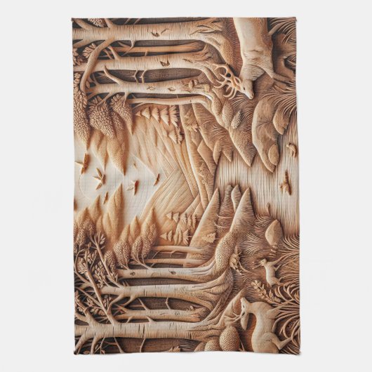 Linge De Cuisine Bois (Vertical)