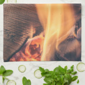 Linge De Cuisine Bois au feu (Plié)