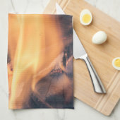 Linge De Cuisine Bois au feu (Quart Plié)