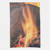 Linge De Cuisine Bois au feu (Vertical)