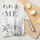 Linge De Cuisine Bois blanc Rustique Agritourisme Maison Sweet Home (Quart Plié)