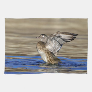 Linge De Cuisine Bois Canard battant ses ailes