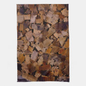 Linge De Cuisine Bois de chauffage rustique cabine bois  écorce mot (Vertical)