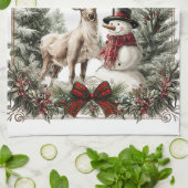 Linge De Cuisine Bois de Noël (Plié)