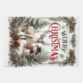 Linge De Cuisine Bois de Noël (Horizontal)