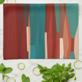 Linge De Cuisine Bois et turquoise (Plié)