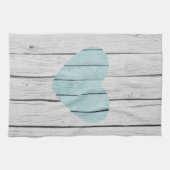 Linge De Cuisine Bois rustique blanc chic (Horizontal)