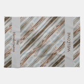 Linge De Cuisine Bois vieilli rustique Brown et gris (Horizontal)