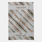 Linge De Cuisine Bois vieilli rustique Brown et gris (Vertical)