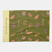 Linge De Cuisine Bois Whimsical Vibes Automne Personnaliser la fami (Horizontal)