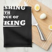 Linge De Cuisine boisson amusante dire et pêche à la glace (Quart Plié)