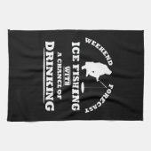 Linge De Cuisine boisson amusante dire et pêche à la glace (Horizontal)