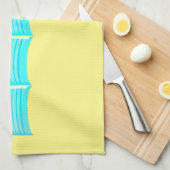 Linge De Cuisine Boisson tropicale cocktail hawaïen jaune bleu rose (Quart Plié)