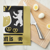 Linge De Cuisine Boissons allemandes de bière Pilsner (Quart Plié)