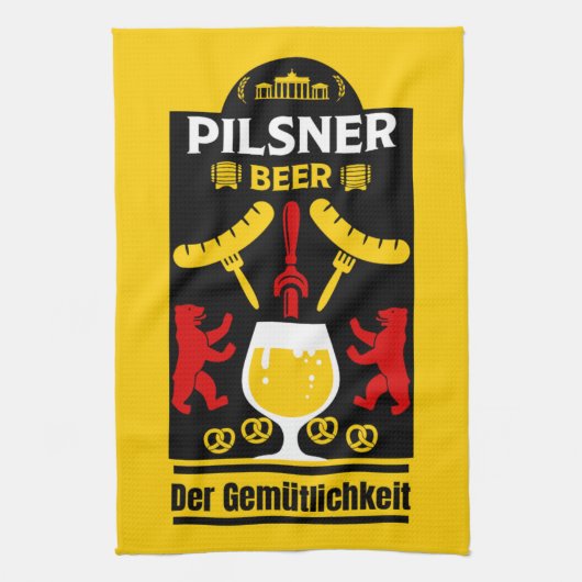 Linge De Cuisine Boissons allemandes de bière Pilsner (Vertical)