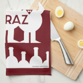 Linge De Cuisine Boissons de vins de Shiraz (Quart Plié)