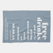 Linge De Cuisine Boissons Gratuites Se Marier Bleu Enregistrer La D (Horizontal)