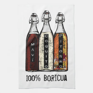 Linge De Cuisine Boissons traditionnelles portoricaines 100% Boricu