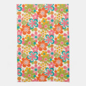 Linge De Cuisine Bold Bright Retro Abstract Flower Pattern (Vertical)