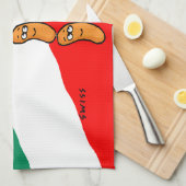 Linge De Cuisine Bologne amusante et Chiens chauds Grillage BBQ (Quart Plié)