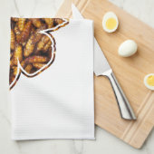 Linge De Cuisine Bombyx Mori Silk Moth Cycle de vie Silhouette (Quart Plié)