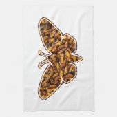 Linge De Cuisine Bombyx Mori Silk Moth Cycle de vie Silhouette (Vertical)