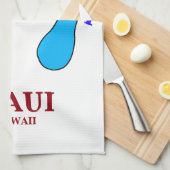 Linge De Cuisine Bon à rien authentique Maui Hawaï de plage (Quart Plié)