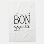 Linge De Cuisine BON APPÉTIT Typographie Citation de bas de page (Vertical)