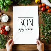 Linge De Cuisine BON APPÉTIT Typographie Citation de bas de page