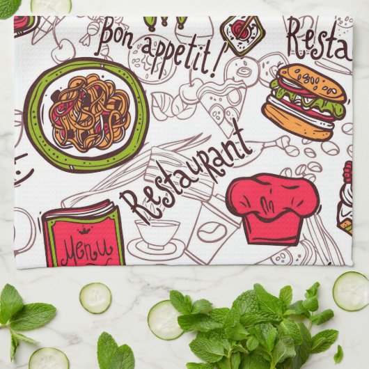 Linge De Cuisine Bon Appetite  (Plié)