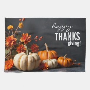 Linge De Cuisine Bon thanksgiving Jour Orange Citrouille Fleurs