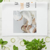 Linge De Cuisine Bon thanksgiving photo Collage moderne grand-mère (Plié)