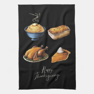 Linge De Cuisine Bon thanksgiving rétro Automne Citrouille