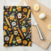 Linge De Cuisine Bonbon d'Halloween (Quart Plié)