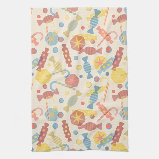 Linge De Cuisine Bonbons et motif de sucrerie (Vertical)