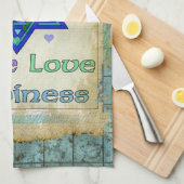 Linge De Cuisine Bonheur d'amour de paix (Quart Plié)