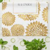 Linge De Cuisine Bonheur des fleurs d'or chic (Plié)