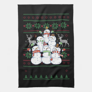 Linge De Cuisine Bonhomme de neige - Arbre de Noël Bonhomme de neig