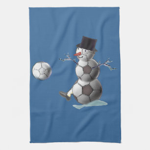 Linge De Cuisine Bonhomme de neige ballon de football
