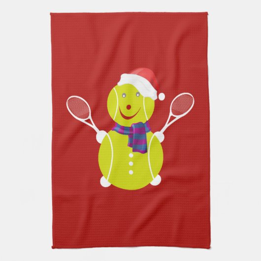 Linge De Cuisine Bonhomme de neige de tennis (Vertical)