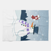 Linge De Cuisine Bonhomme de neige et Noël de bas (Horizontal)