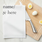 Linge De Cuisine Bonjour ajouter un message de nom simple minimum é (Quart Plié)