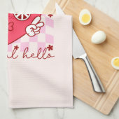 Linge De Cuisine Bonjour belle | Cute et coeur (Quart Plié)